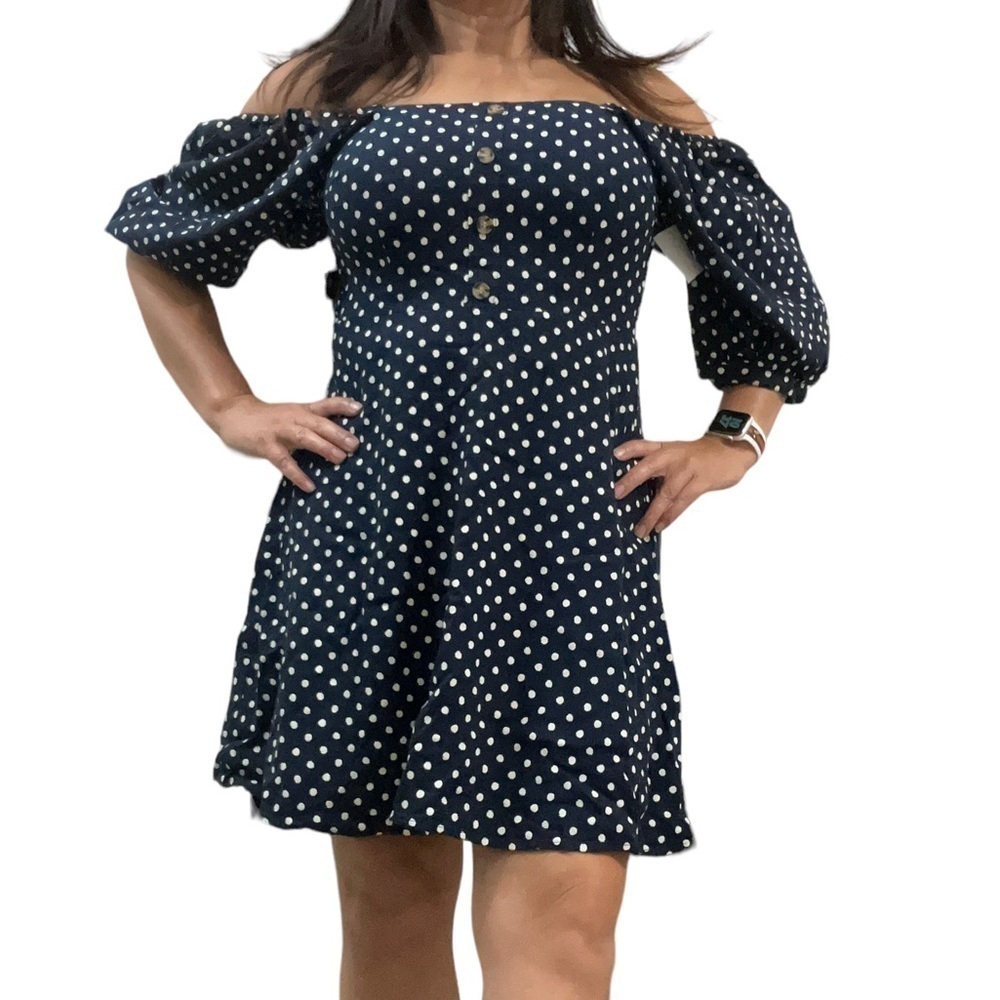 𝅺VERO Moda Nordstrom Polka Dot Square Neck Dress